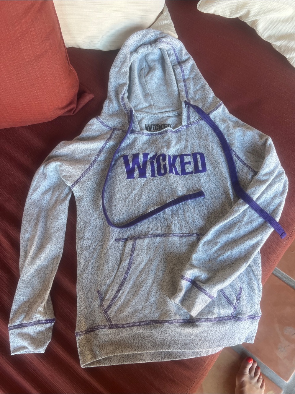 Wicked Logo Gray & Purple Hoodie